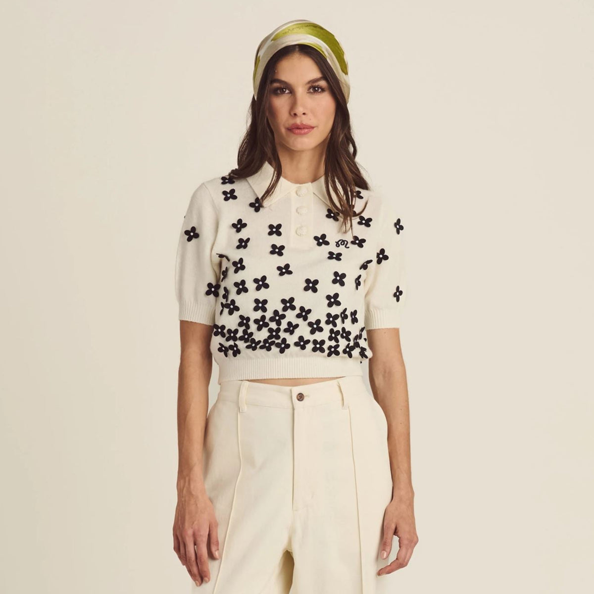 Malbon Golf Lili Polo Ivory | TRENDYGOLF USA