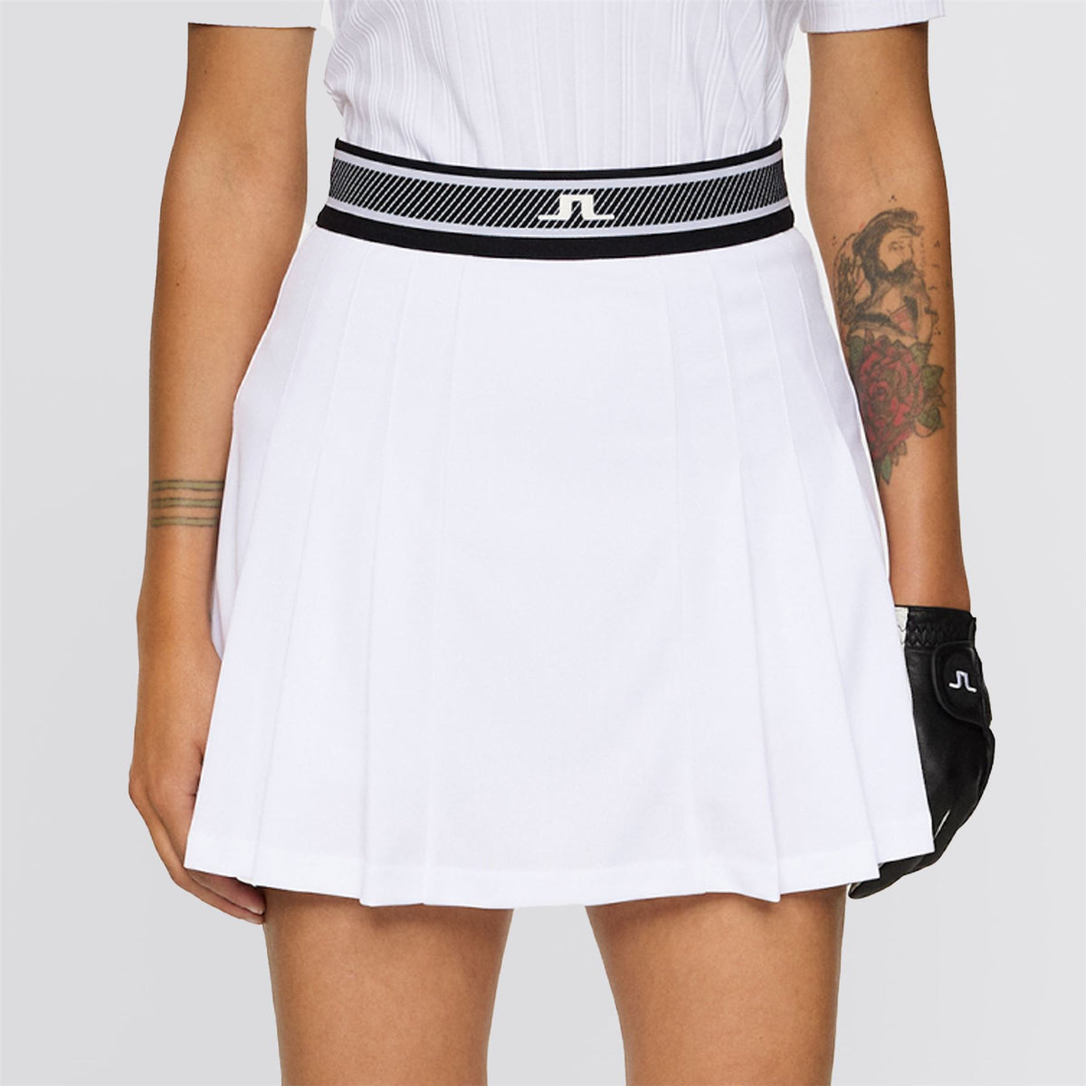 J.Lindeberg Womens Harlow Skirt White | TRENDYGOLF USA