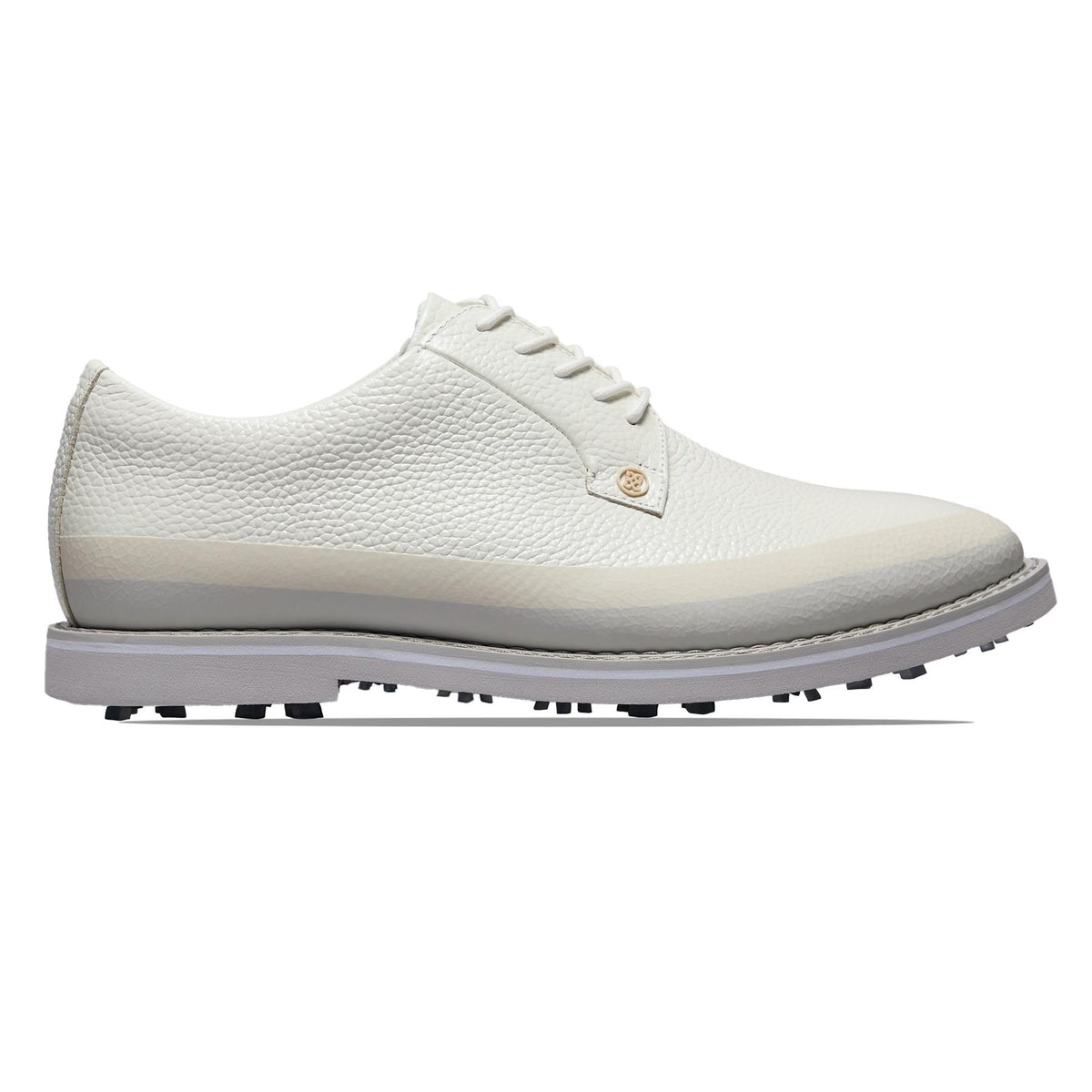 G/FORE GALLIVANTER Tuxedo Stripe Leather Golf Shoes Snow/Nimbus