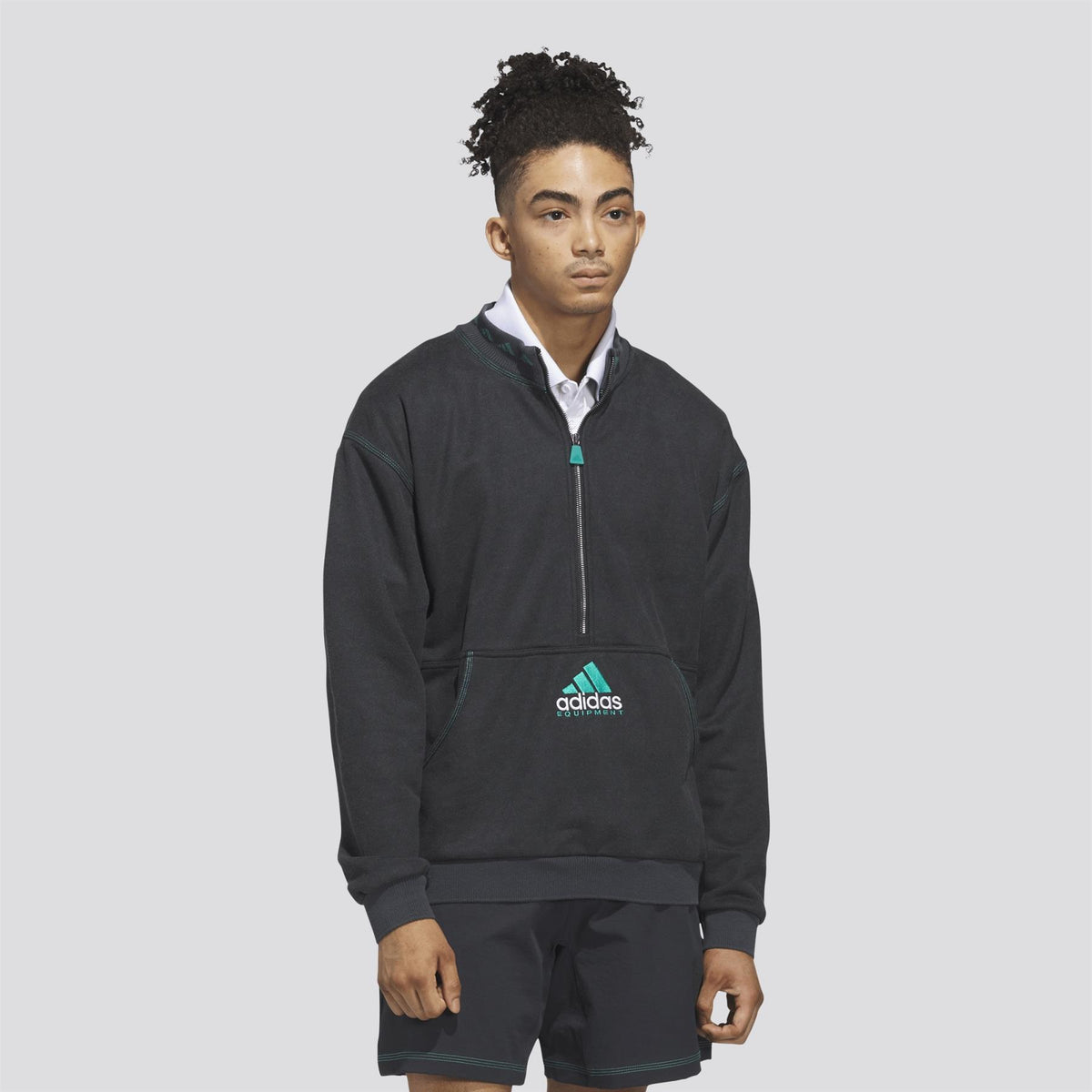 adidas Equipment Quarter Zip Jacket Black | TRENDYGOLF USA