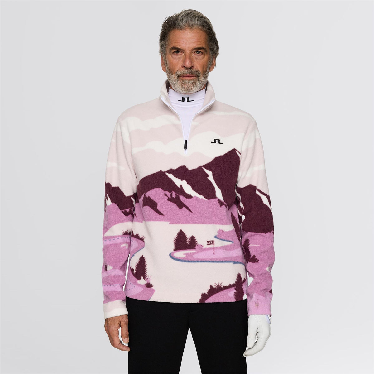 J.Lindeberg Sammie Pile Lightweight Jacket Landscape Fleece Purple