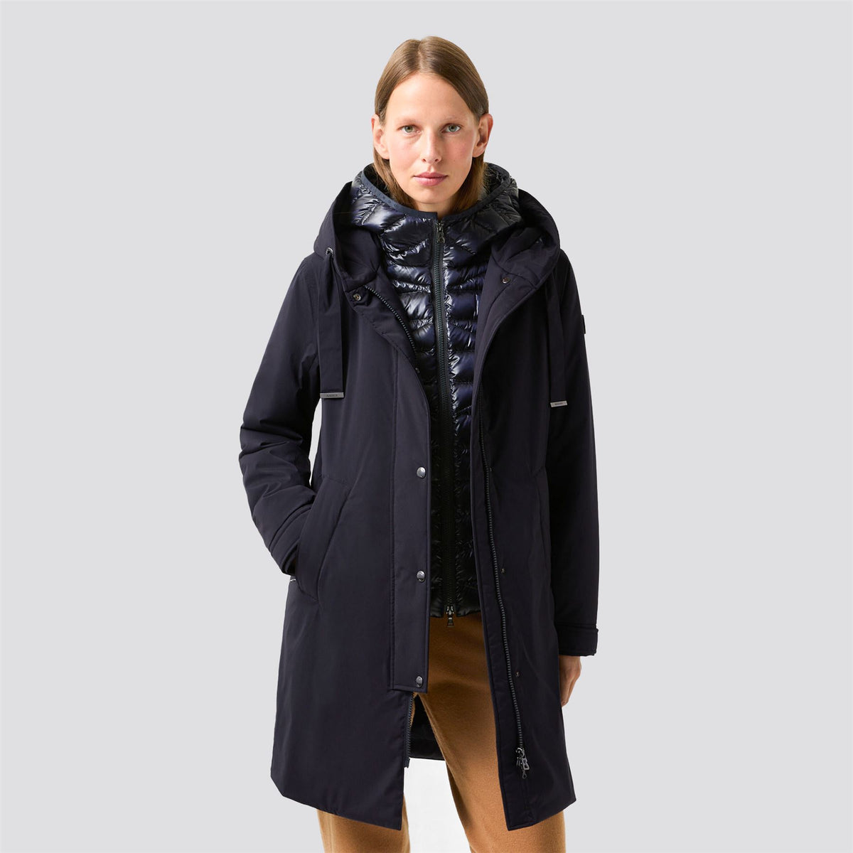 Bogner Womens Kaja Coat Navy | TRENDYGOLF USA