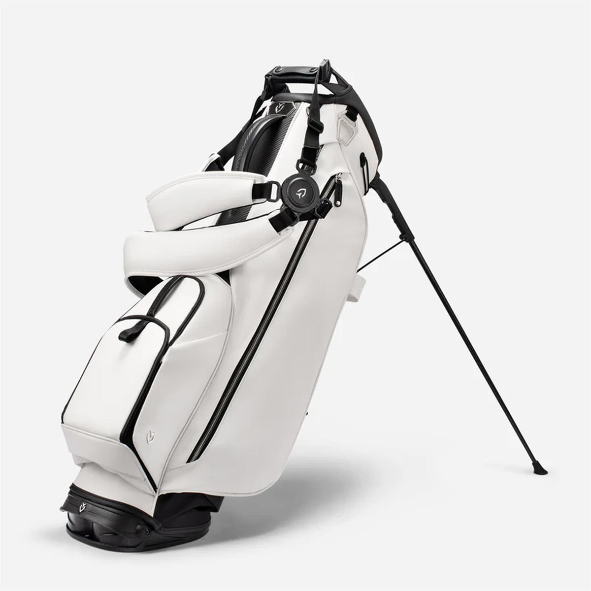 Vessel Carbon Lux Stand Pebbled White | Golf Bags | TRENDYGOLFUSA.COM