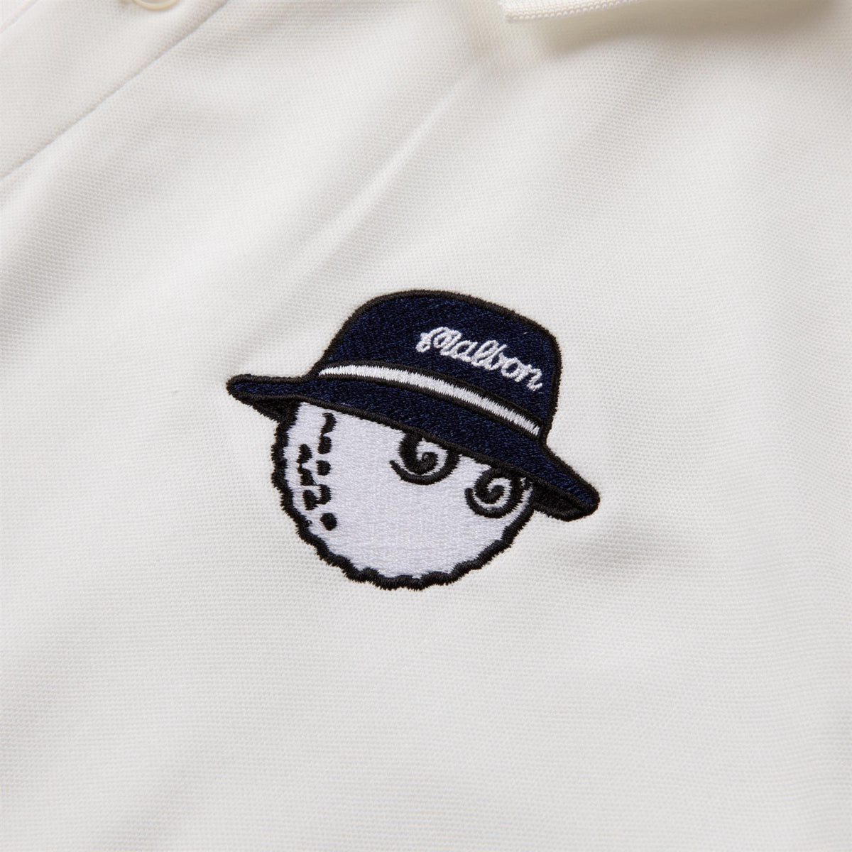 Malbon Golf Evergreen Paneled Performance Pique Polo White/Black