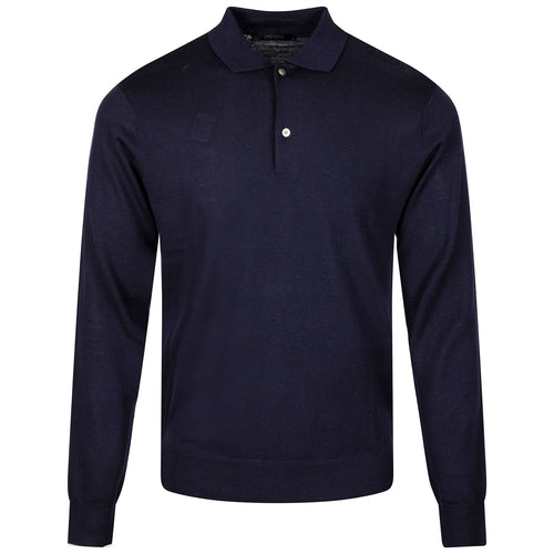Saratoga Sweater Polo Maltese Blue - SS24