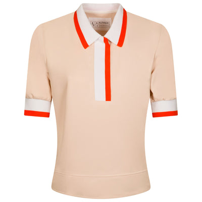 Womens Polo Bisque/Fire - SS24