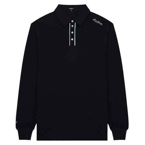 x Jesper Parnevik LS Cotton Pique Polo Black