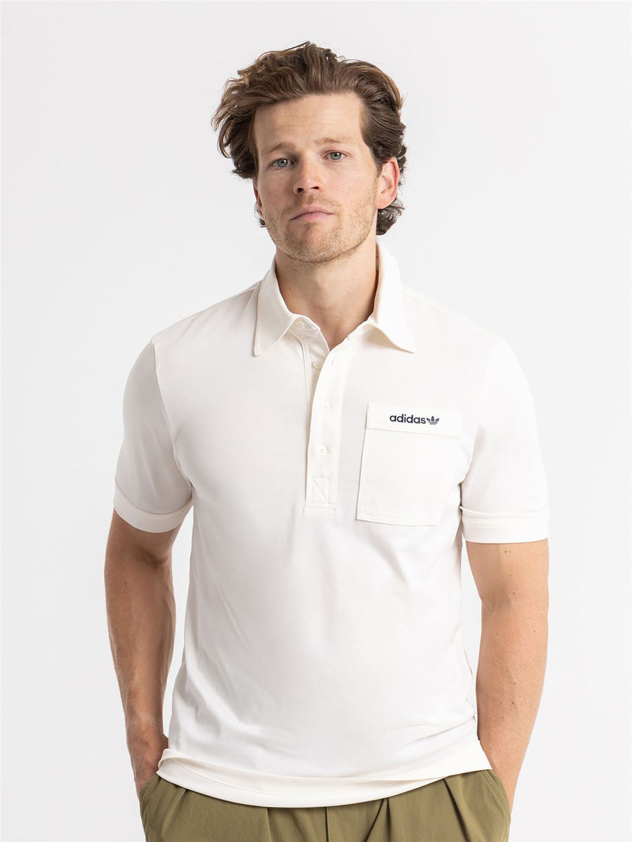 adidas Golf Originals Archive Pocket Polo Chalk White | TRENDYGOLF USA