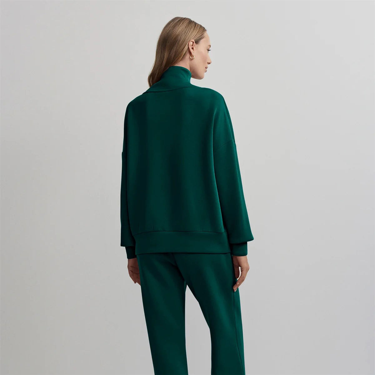 Womens Hawley Half Zip Sweat Forest