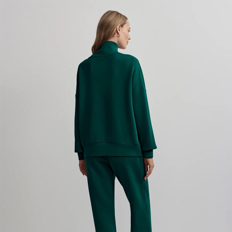 Womens Hawley Half Zip Sweat Forest