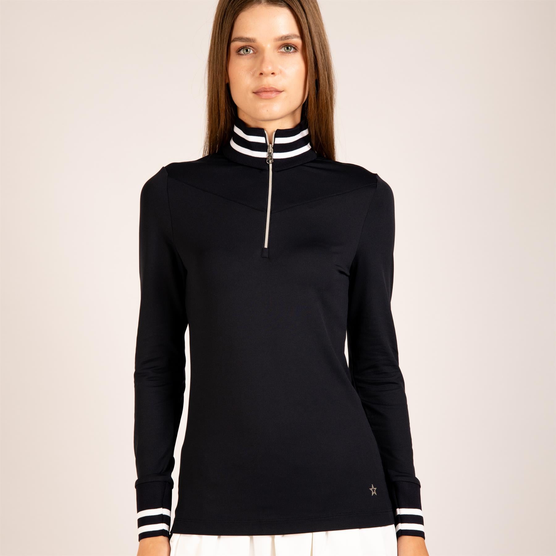 Womens The Eloise LS Polo Navy