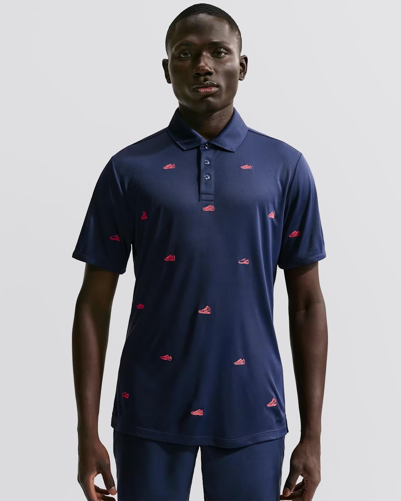 Dri-FIT Par 5 Polo Pacific College Navy/Hot Lava