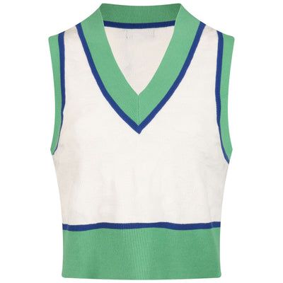 Womens Barbados Knitted Vest White - AW23