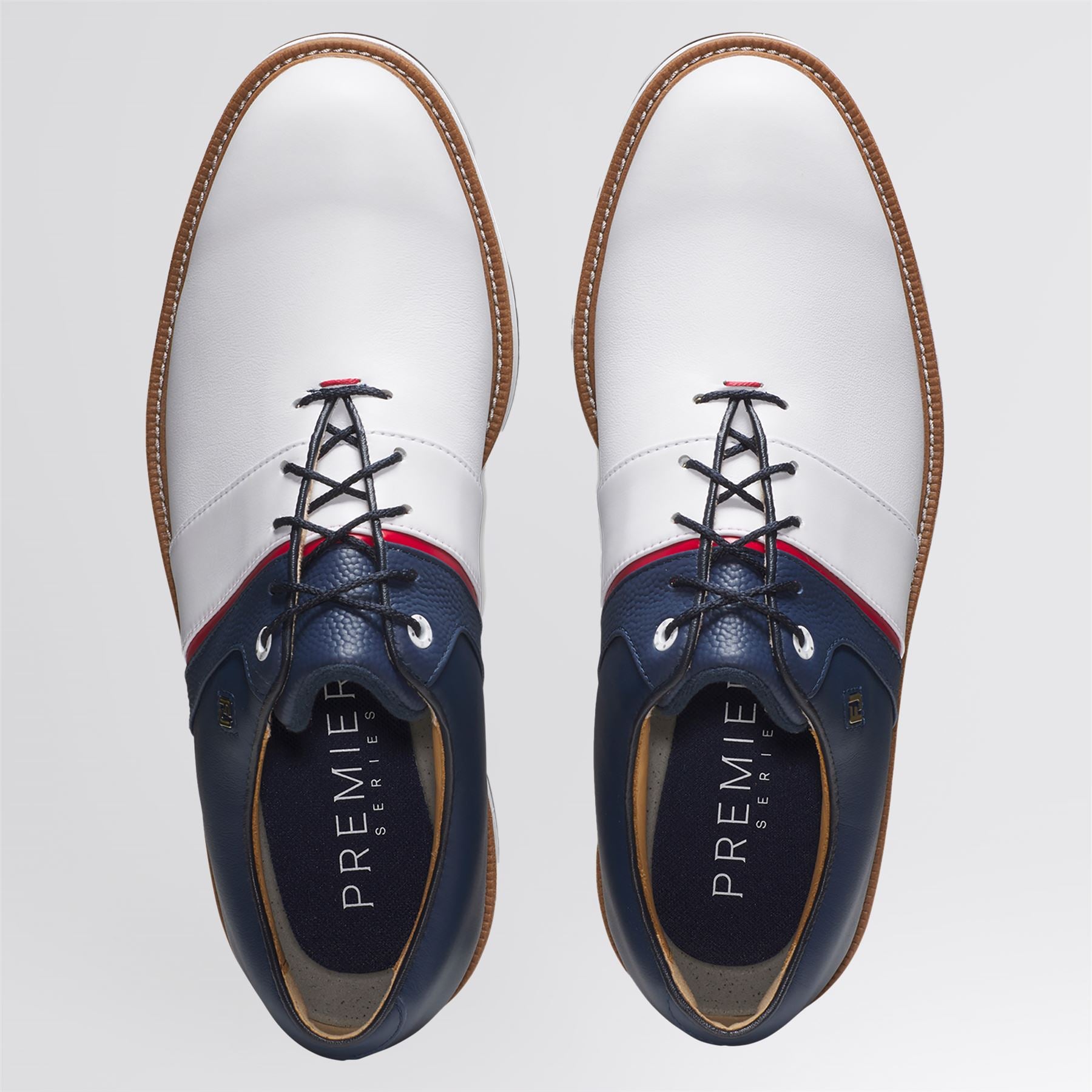 フットジョイ 2024 Premiere Series ネイビー　本革 FootJoy Premiere Series Golf Shoes Liberty Navy | TRENDYGOLF USA