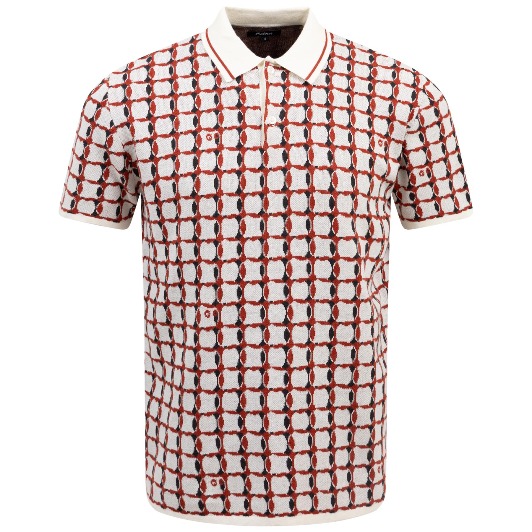 Malbon Golf Bucket Weave Polo Rooibos Tea | TRENDYGOLFUSA.COM