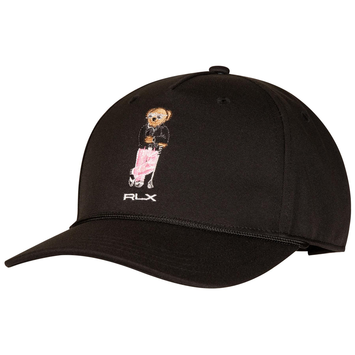 RL Bear High Crown Rope Cap Black