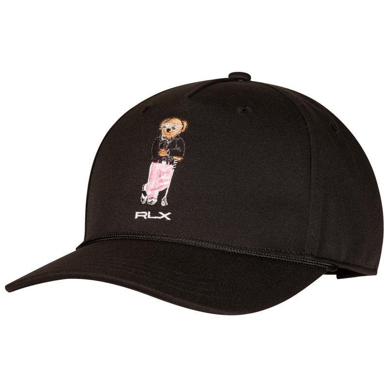 RL Bear High Crown Rope Cap Black