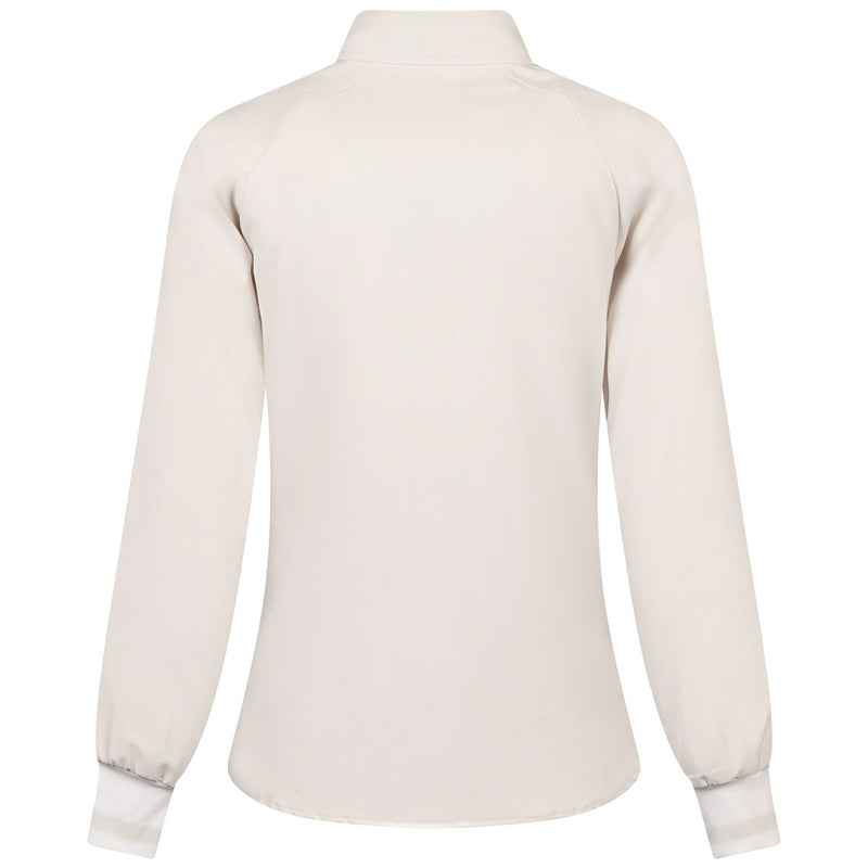 Womens Raglan Button Up Shirt Silver Birch