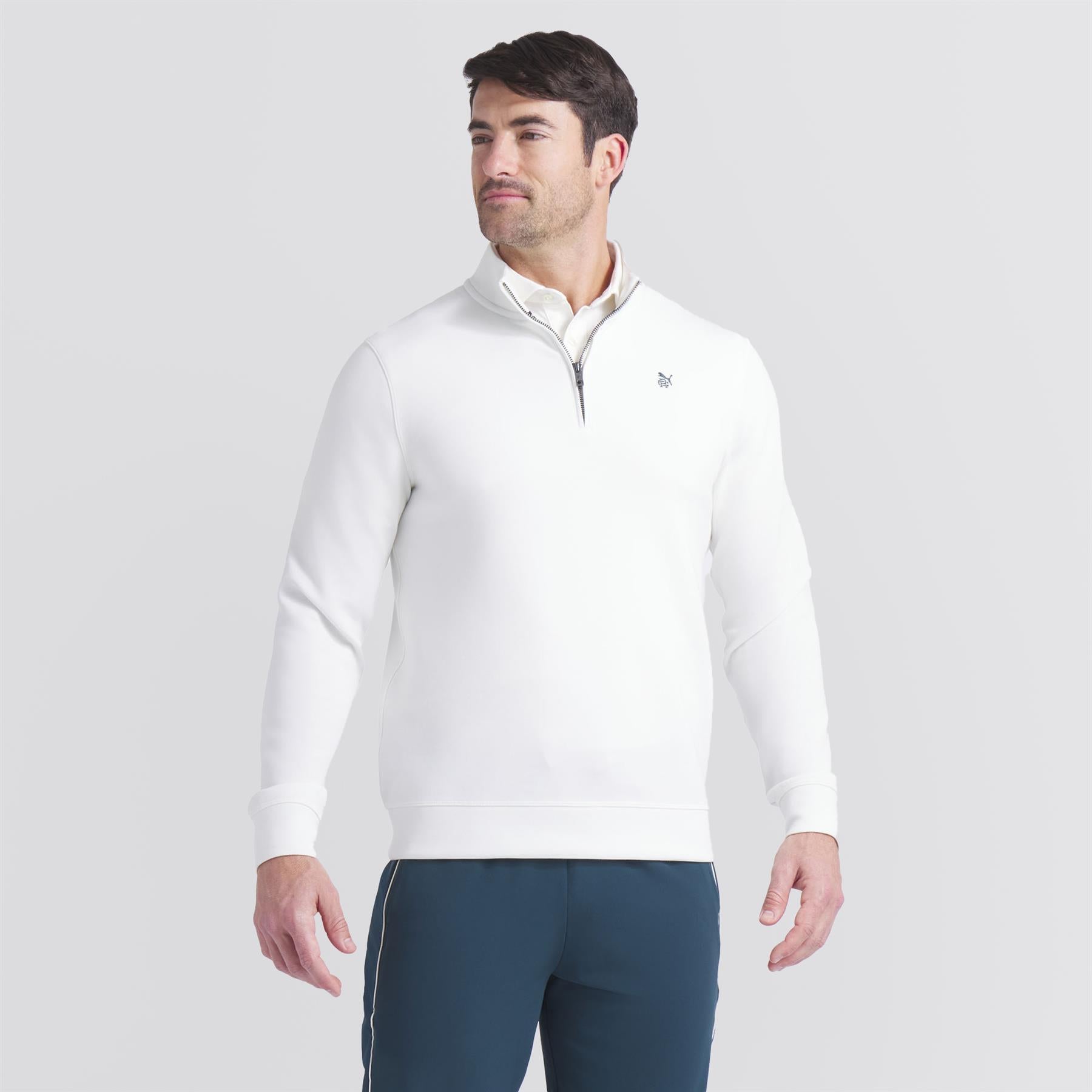 x RC Cloudspun Fleece Quarter Zip Warm White