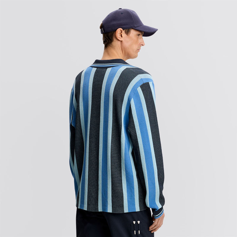 Silas Stripe Knit Polo