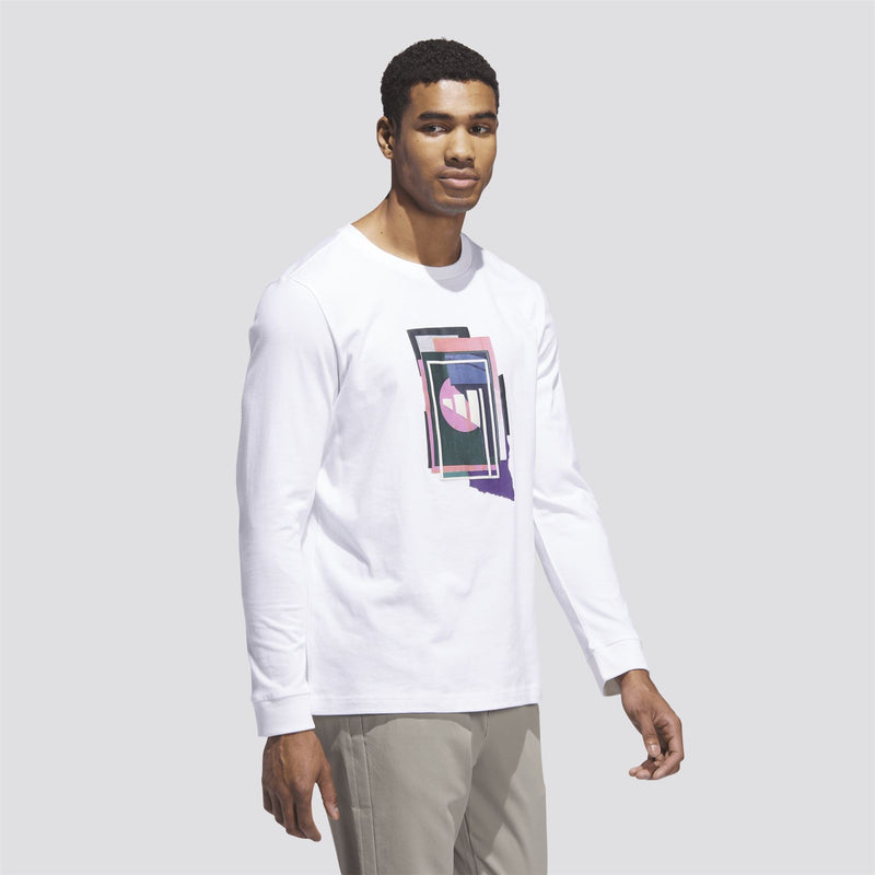 Beyond The Course Graphic LS Tee White