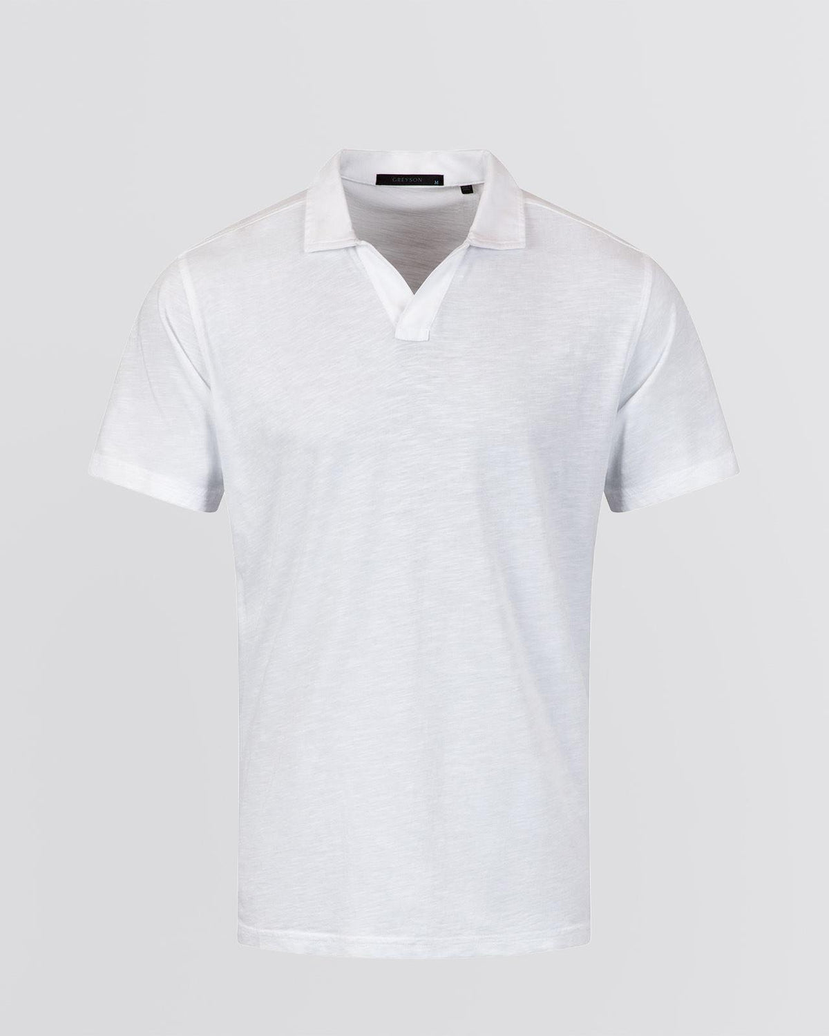 Alpha Slub Johnny Collar Polo Arctic