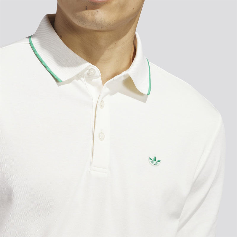 Originals Twistknit Trefoil Polo Chalk White/Court Green