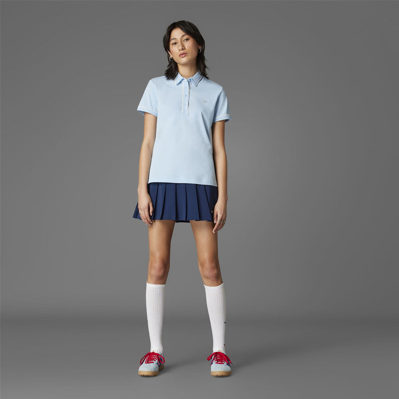 Womens Twistknit Trefoil Polo Clear Sky