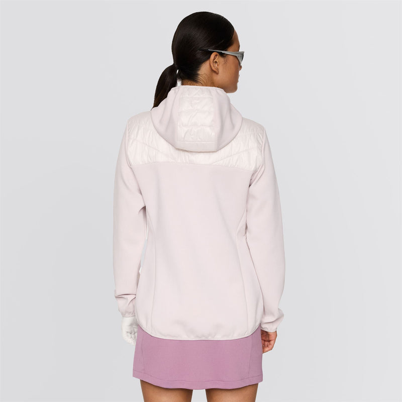 Womens Madde Quilt Hybrid Hoodie Gray Lilac
