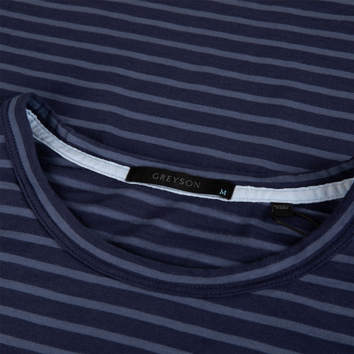 Alpha Slub Striped Tee Maltese Blue/Light Maltese Blue