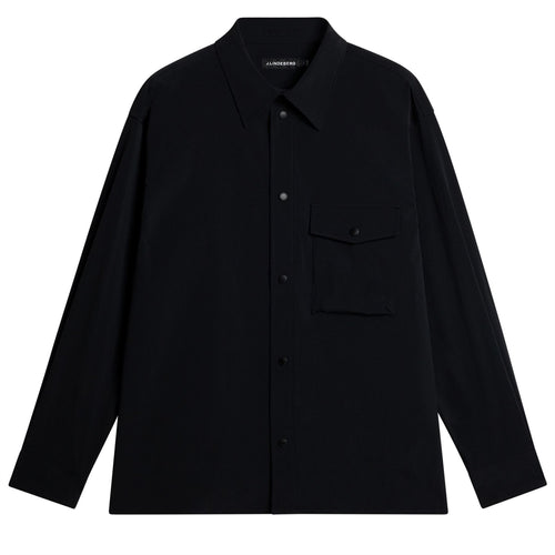 Howard Tech Press Stud OS Shirt Black - AW24