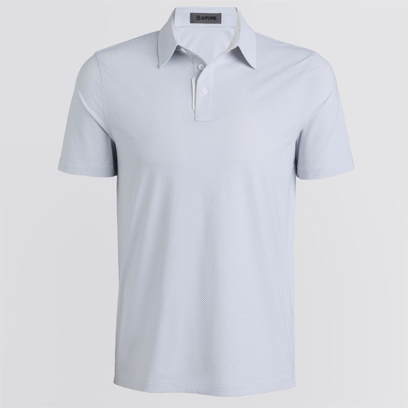Fine Stretch Jacquard Polo Onyx