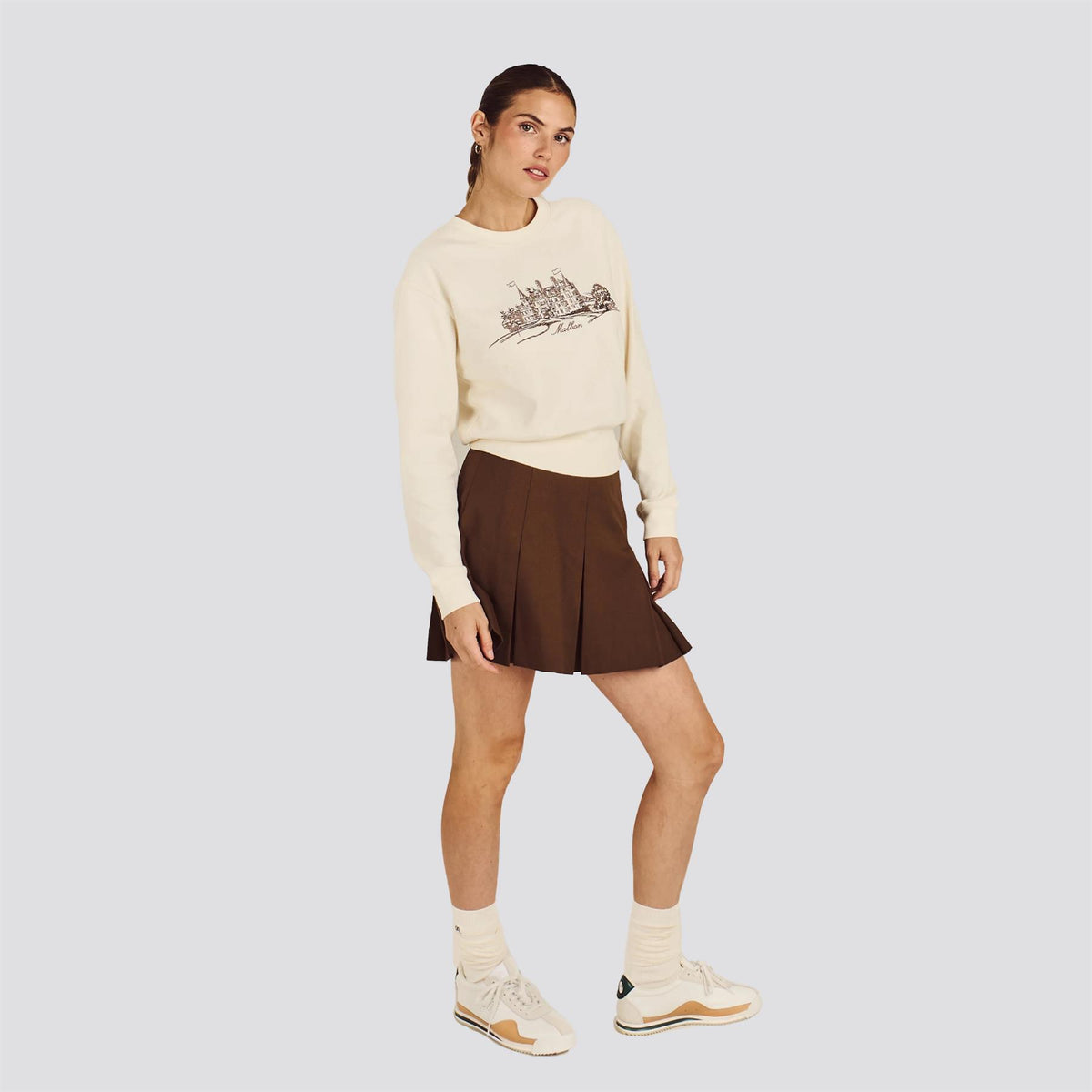 Womens Abbey Crewneck Sweatshirt Ivory