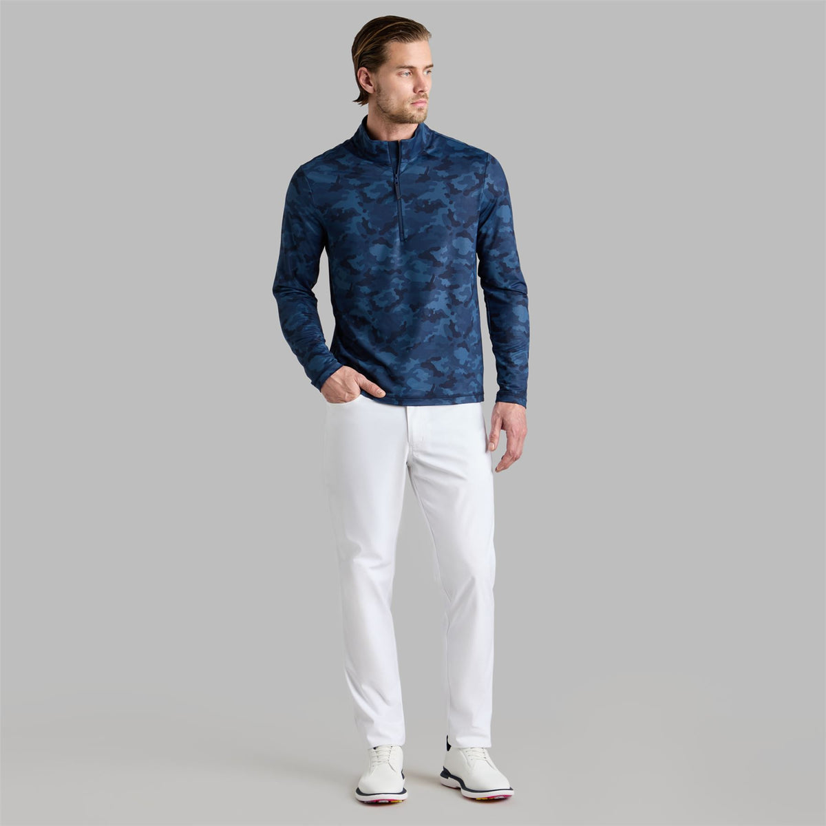 Brushed Back Tech Quarter Zip Pullover Twilight Camo