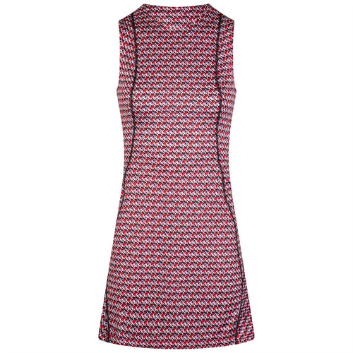 Womens Helena Print Dress JL Micro Bridge Rose Red - AW23