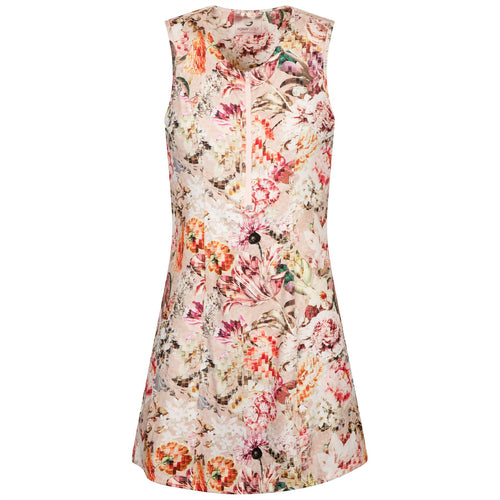 Womens Built-In Body Suit Print Dress Mosaic Floral - SS24