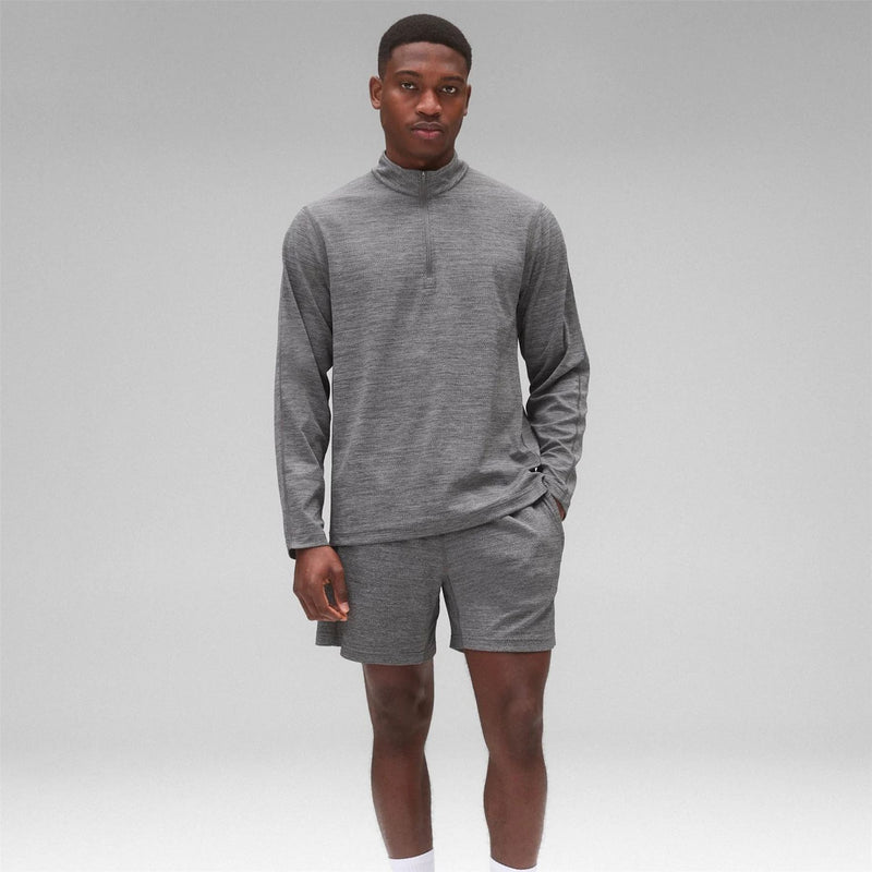 Solotex Mesh Tiebreak Quarter Zip Carbon