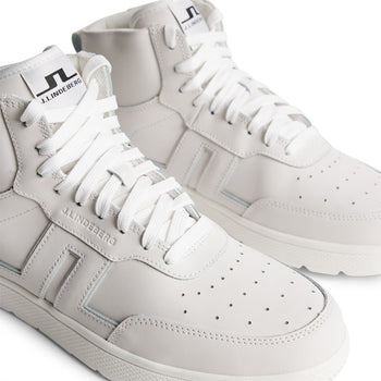 J.Lindeberg Ace High-Top Golf Sneaker White | TRENDYGOLF USA
