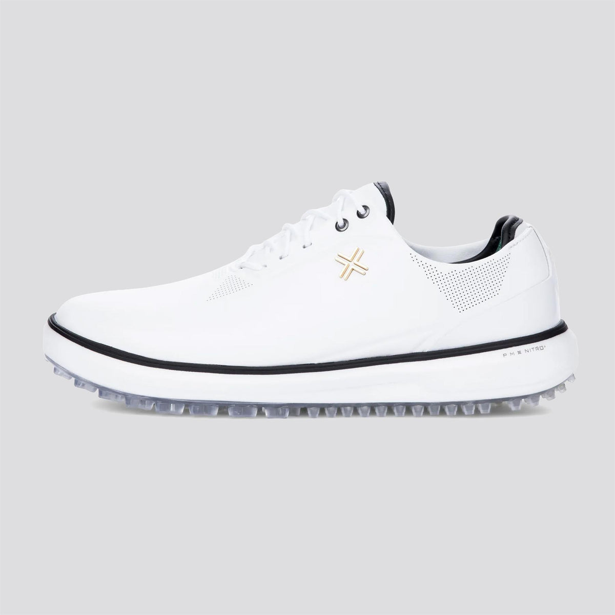 Match Day SC Spikeless Golf Shoes White/Black/Gold