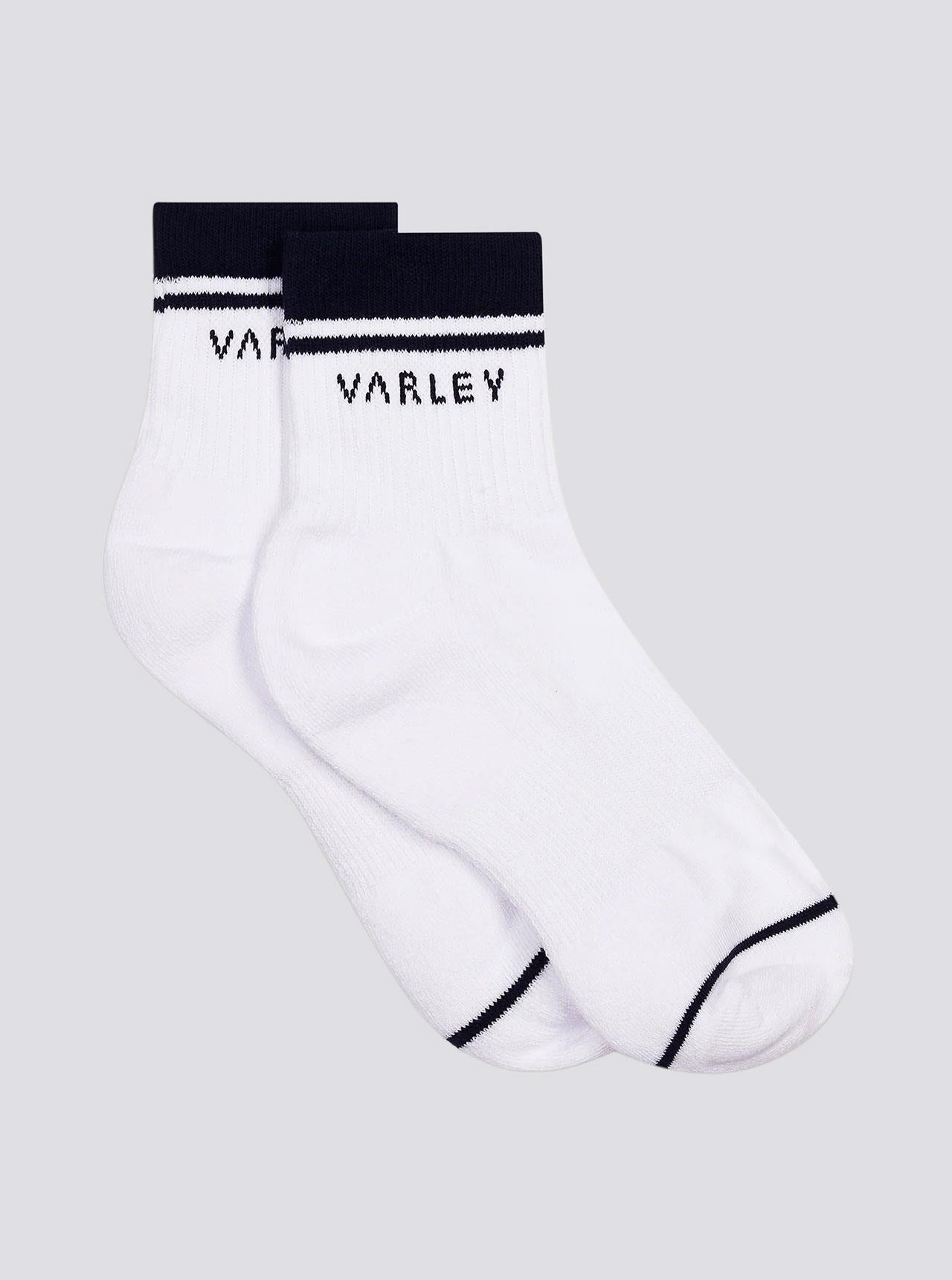Womens Lennie Half Crew Socks White/Blue Nights