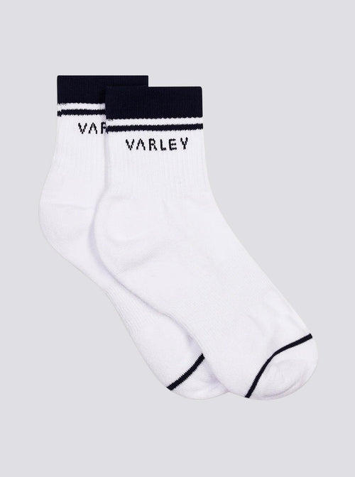 Womens Lennie Half Crew Socks White/Blue Nights