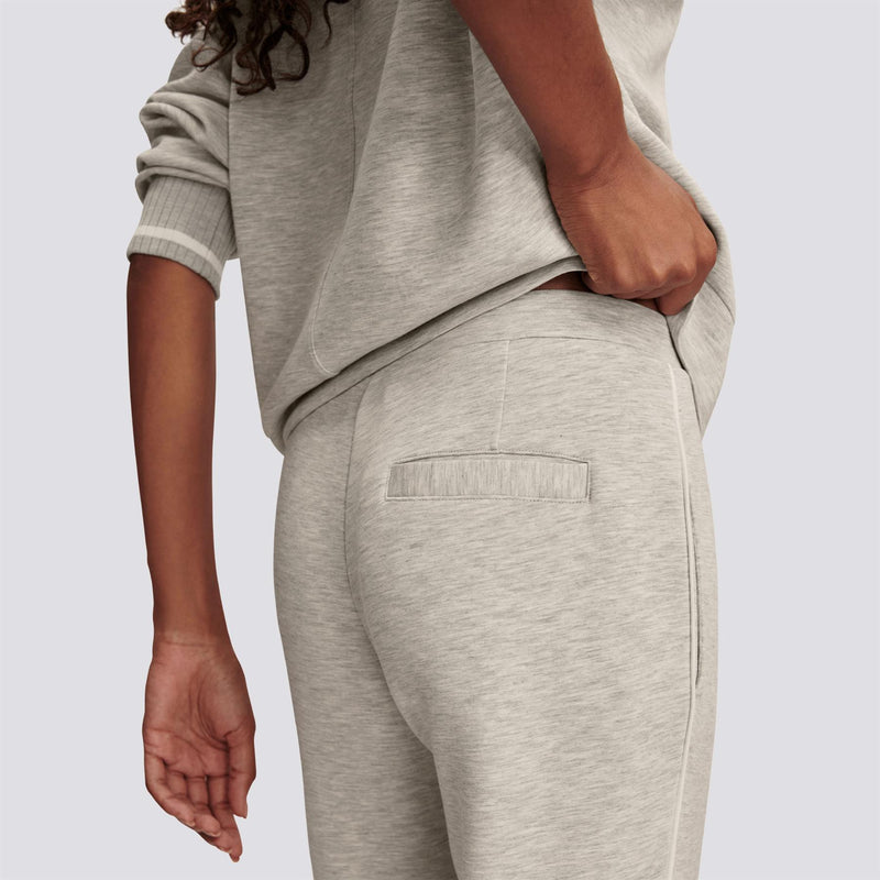 Womens The Slim 27.5 Inch Pintuck Pants Light Grey Marl
