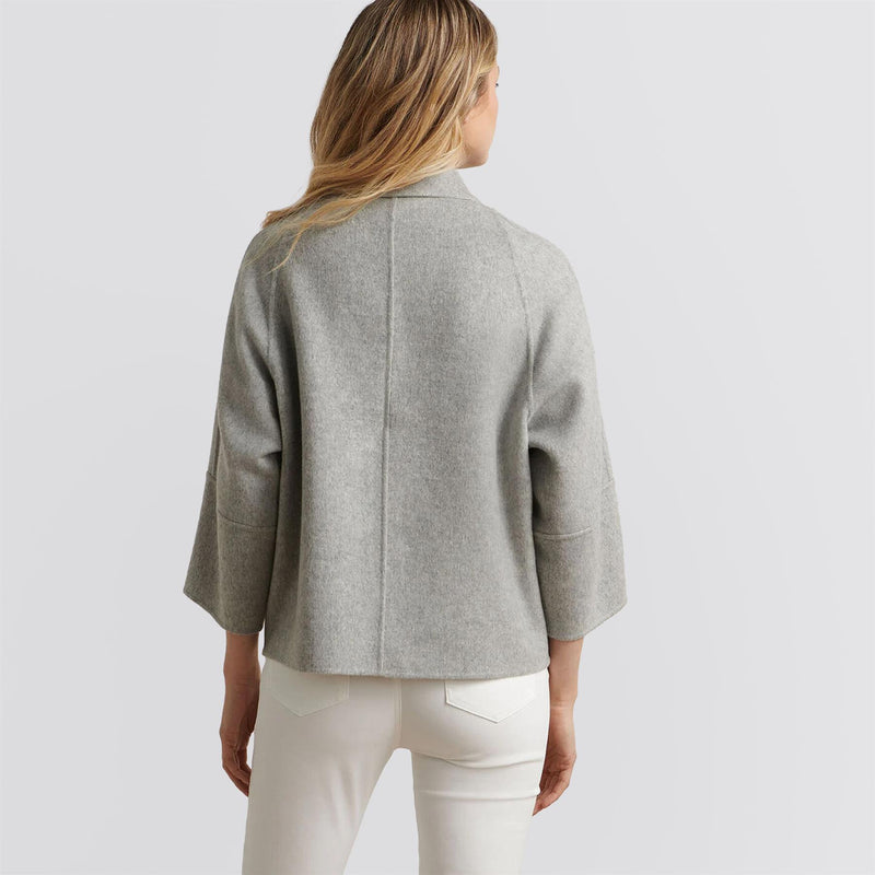 Womens Molly Reversible Double Face Jacket Light Gray/Ivory