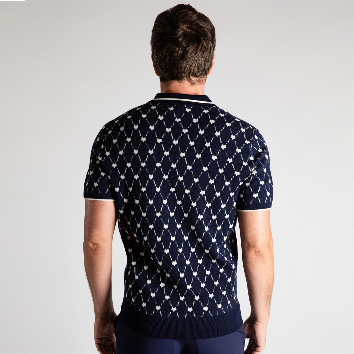 Wolf Chain Johnny Collar Saratoga Polo Maltese Blue