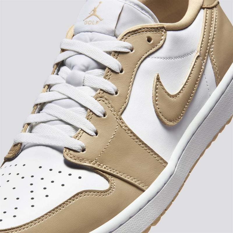 Air Jordan 1 Low Spikeless Golf Shoes White/Linen White