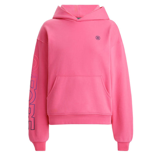 Womens No 1 Cares Oversized French Terry Hoodie Day Glo Pink - SS24