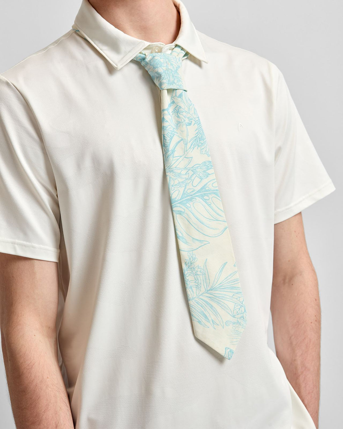 Neck Tie Blue Botanical