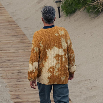 【MALBON GOLF】 [JeJu Exclusive] Tie-Dye Half Sweat Pants Malbon Golf Shibori Cableknit Sweater Saffron