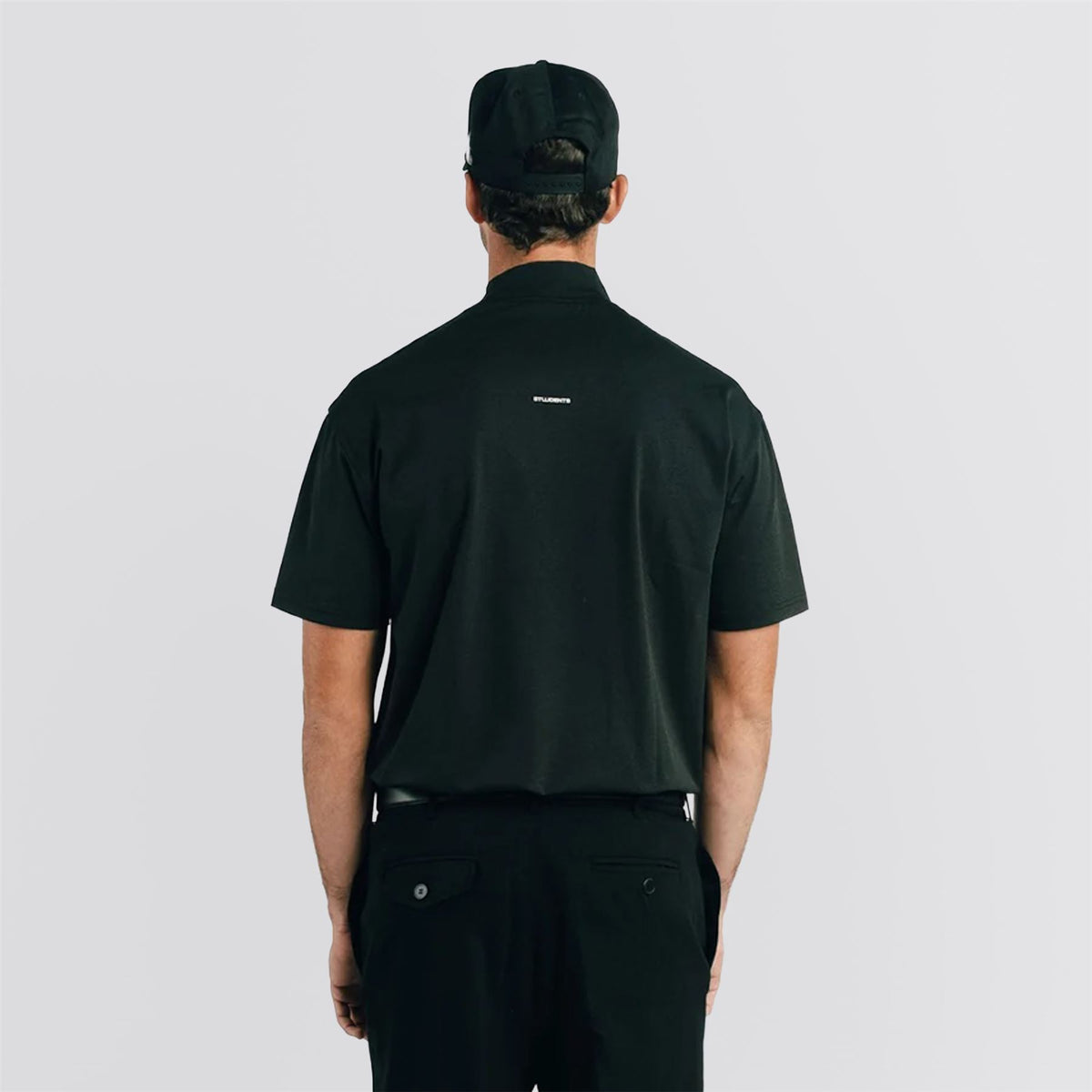 Chaperone Mock-Neck Polo Black