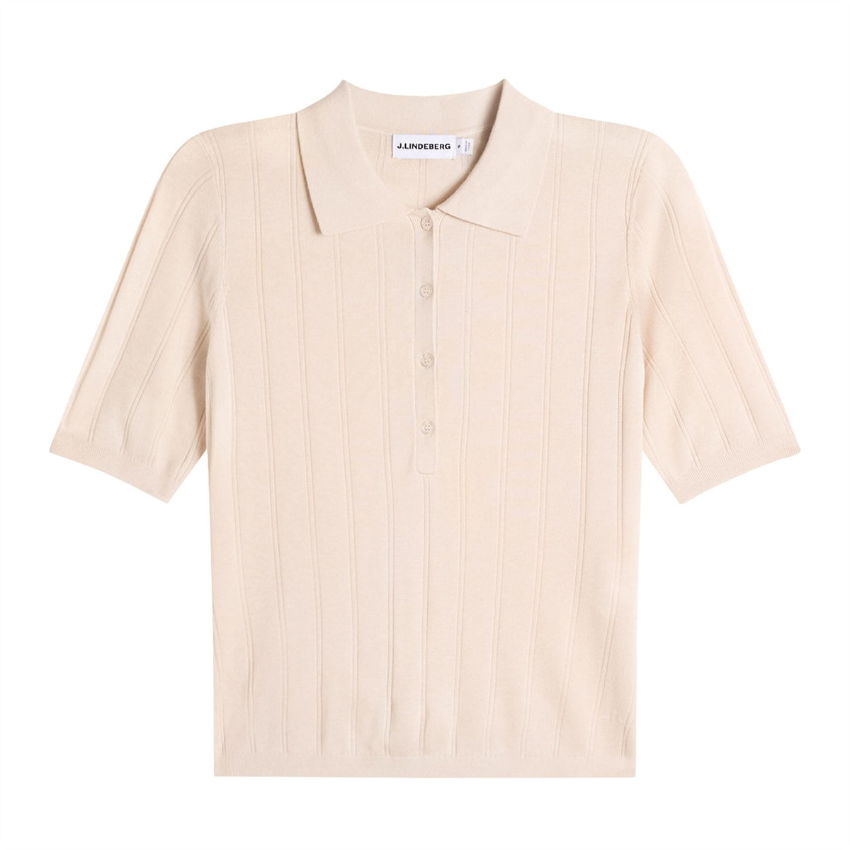 Womens Vida Wide Rib Polo Moonbeam